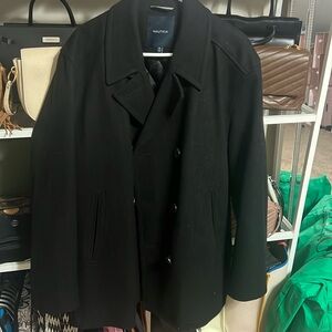 Men’s Nautica peacoat - black (like new)